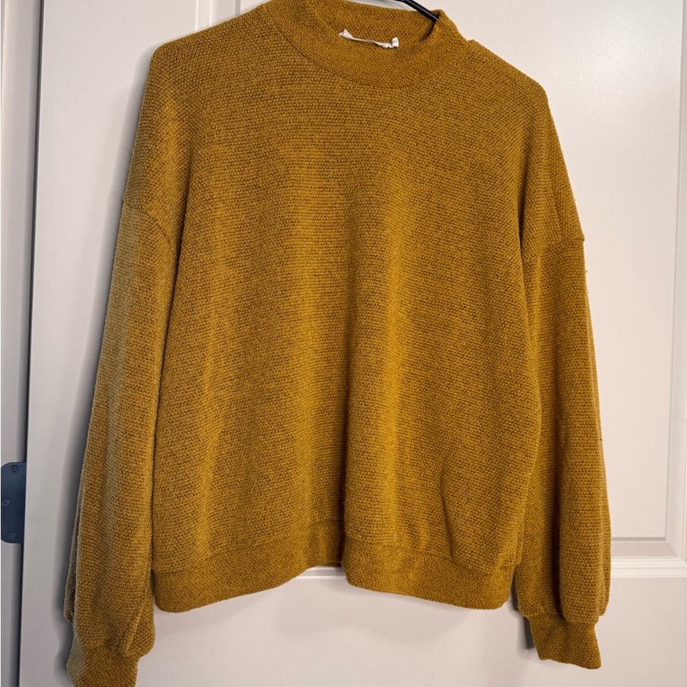 LUSH Cozy Mustard Sweater